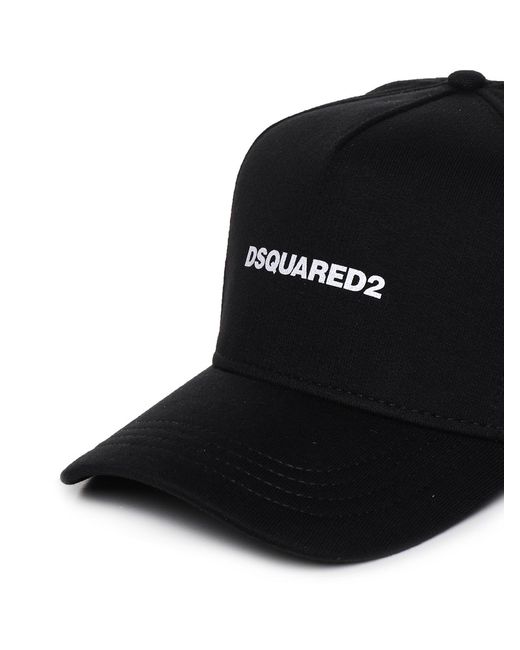 DSquared² Black Ukrainered2 Peaked Cap With Logo for men