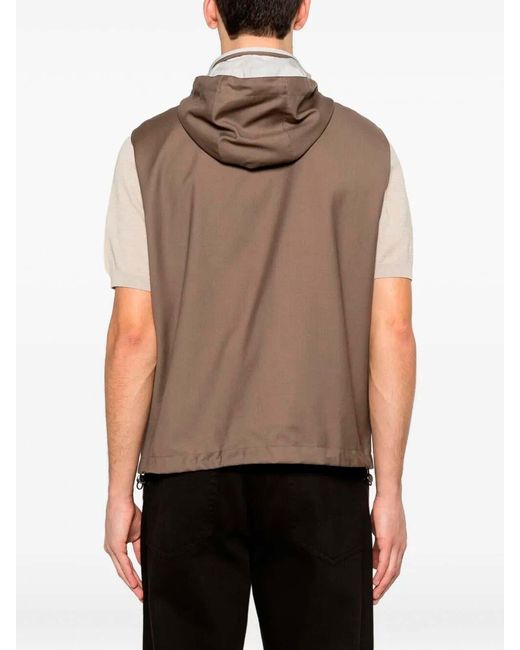 Montecore Brown Reversible Gilet for men