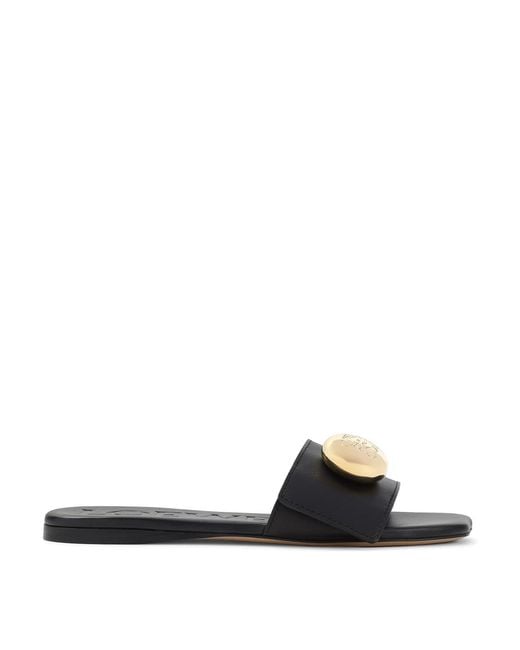 Loewe White Pebble Slide Sandals