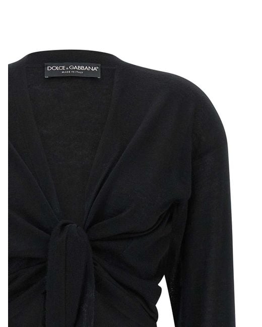 Dolce & Gabbana Black Cashmere Cardigan