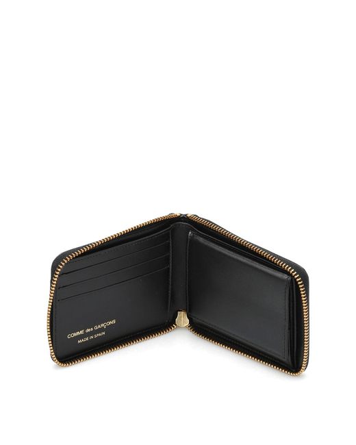 Comme des Garçons Black Polka Dot Printed Zip Around Wallet
