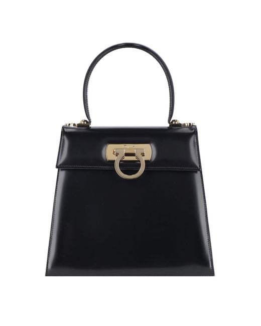 Ferragamo Black Middle Hand Bag