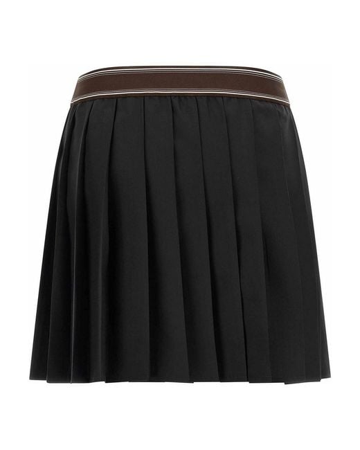 Versace Black Pleated Skirt