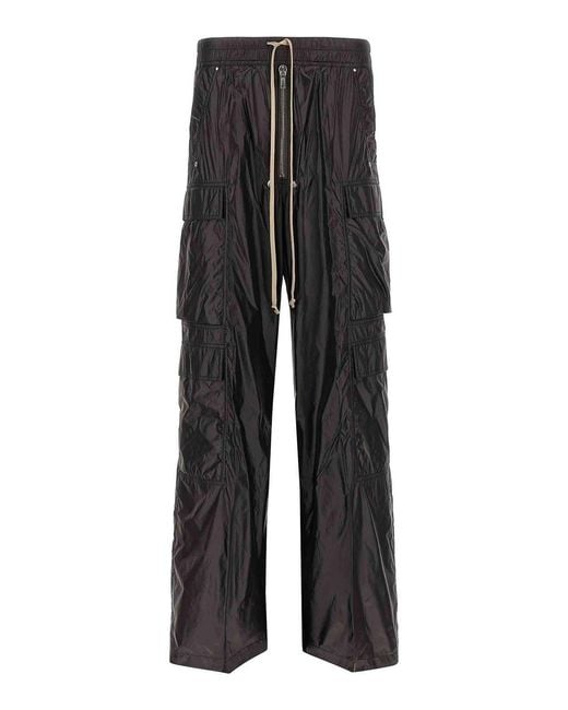 Rick Owens Black Cargobelas Pants for men