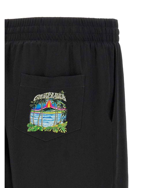 Casablanca Black Bermuda Shorts for men