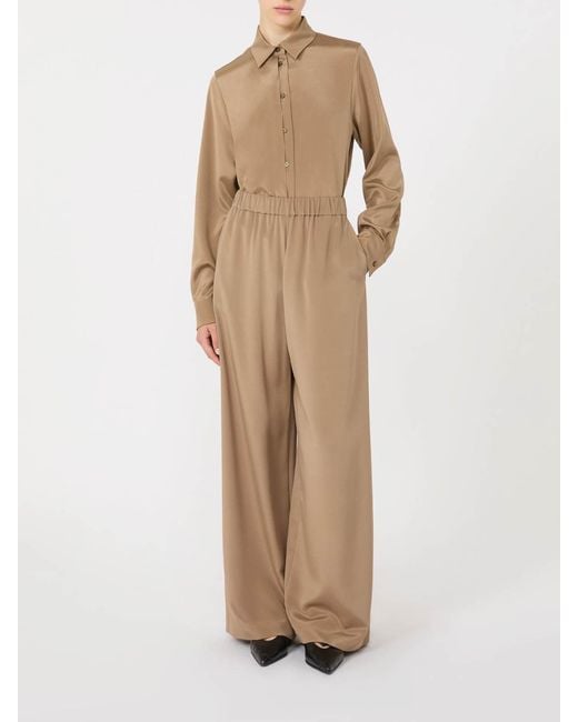 Max Mara Natural Stretch Silk Cady Shirt