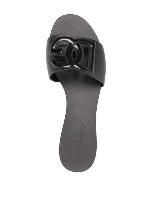 Dolce & Gabbana Black Rubber Sandal
