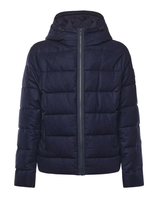 Fay Blue Double-Front Down Jacket for men