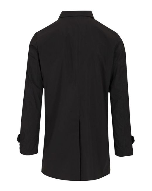 Moorer Black Raincoat for men