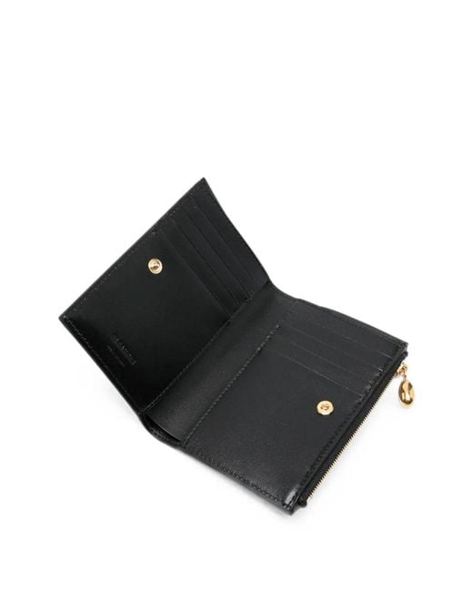 Jil Sander Black Leather Wallet