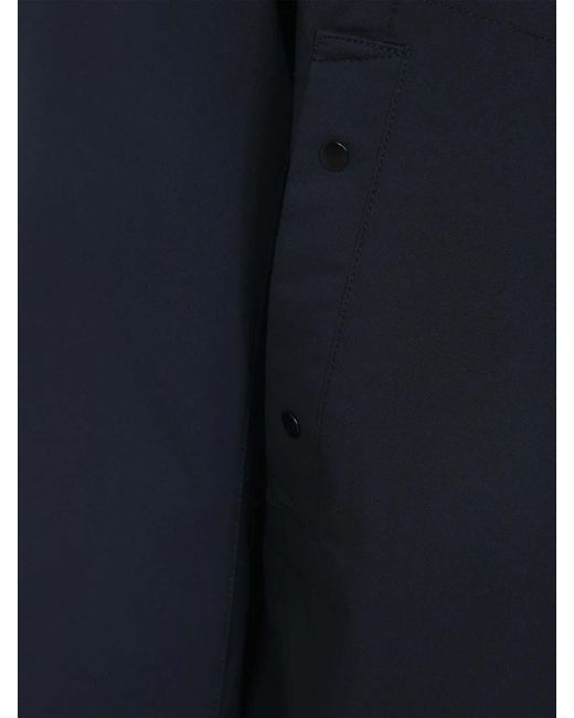 Stone Island Blue Hooded Zip-Front Jacket for men