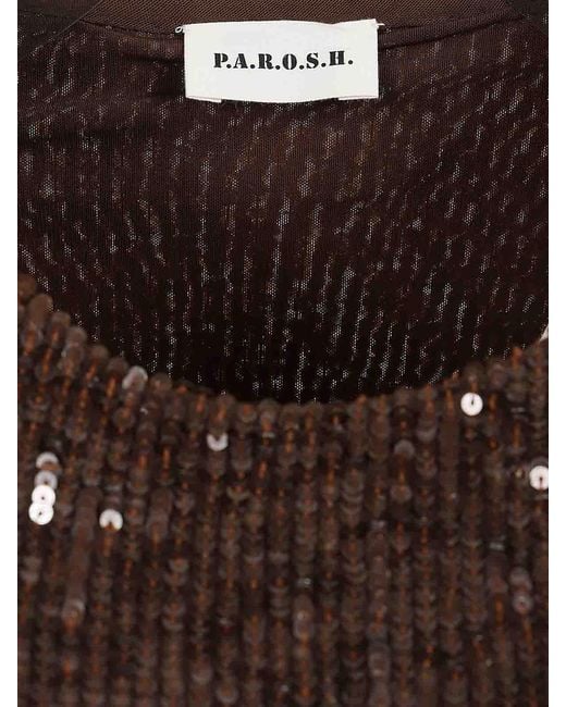 P.A.R.O.S.H. Brown Blouse
