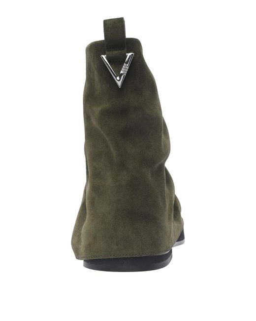 The Attico Black Logo-Plaque Boots