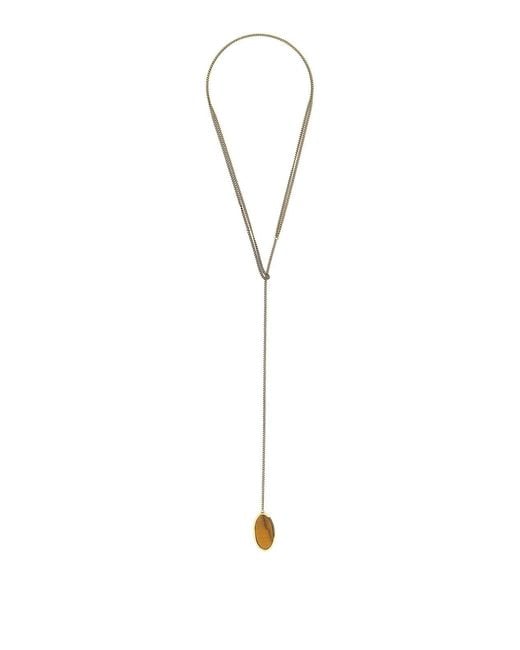 Dries Van Noten White Stone Necklace for men