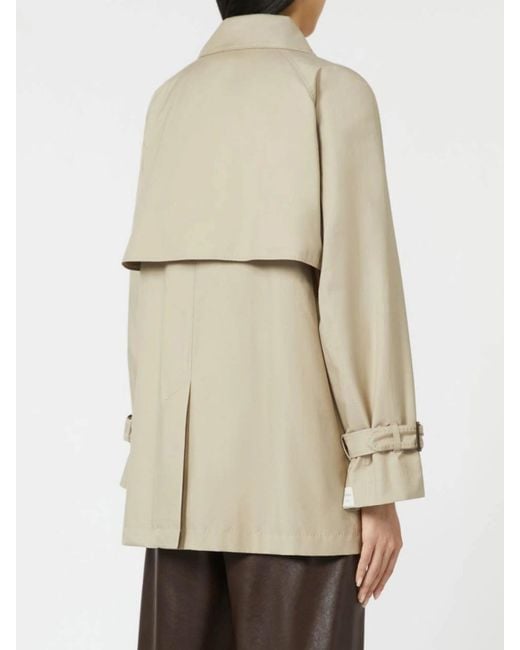 Max Mara Natural Sabbia Crop Trench Coat