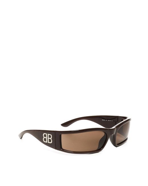 Balenciaga Brown Sunset Rectangle Sunglasses for men