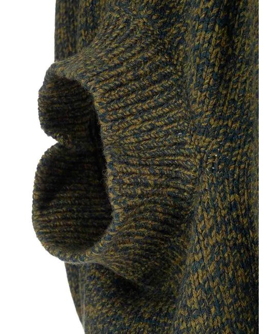 Loewe Green Creative Cut-Out Sweater
