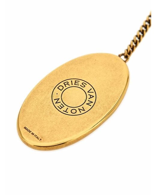 Dries Van Noten White Stone Necklace for men