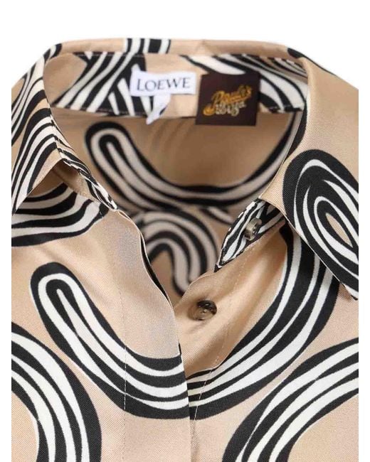 Loewe White Silk Balloon Shirt