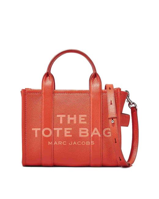 Marc Jacobs Red The Leather Mini Tote Bag