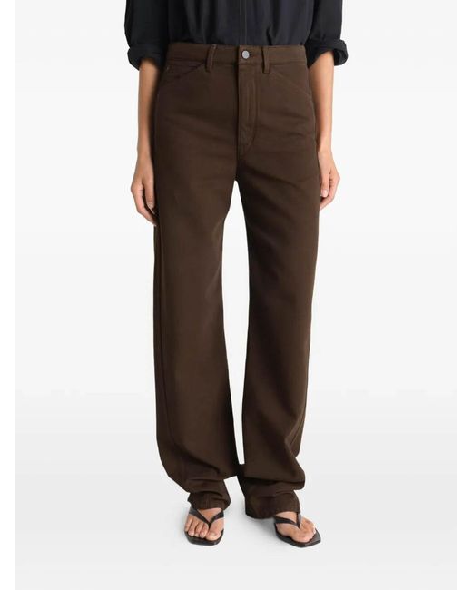 Lemaire Brown Five Pockets Twisted Pants