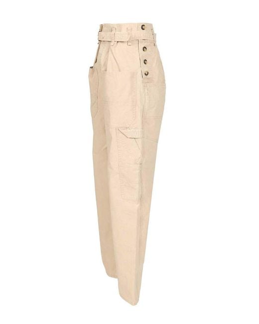 Isabel Marant Natural Mathilda Workwear Trousers