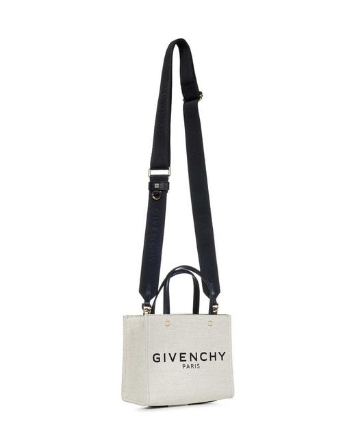 Givenchy White Canvas Mini Tote Bag
