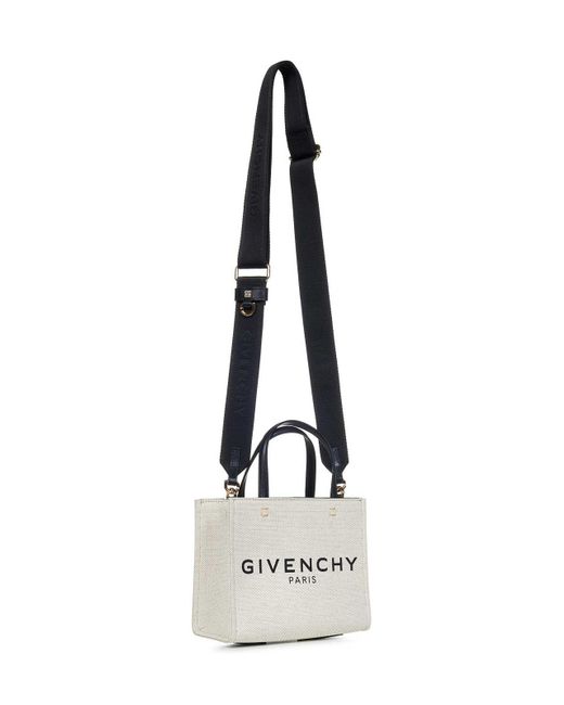 Givenchy White Canvas Mini Tote Bag