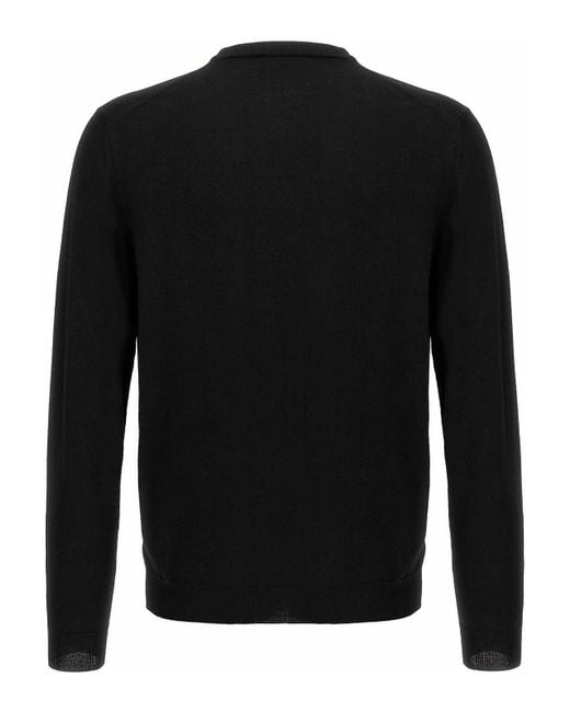 Zanone Black Flexwool Wool Sweater for men