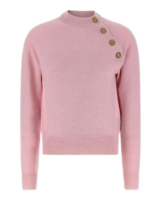 Balmain Pink Cashmere Sweater