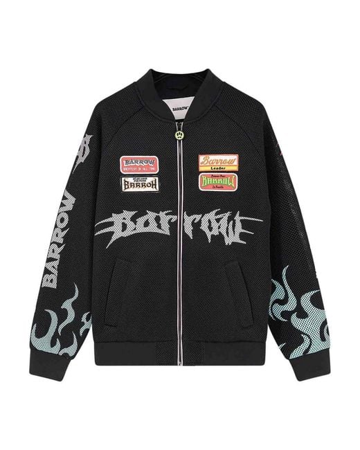 Barrow Black Mesh And Nylon Jacket for men