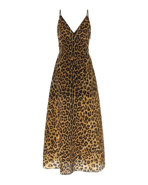 Alberta Ferretti Natural Organza Dress