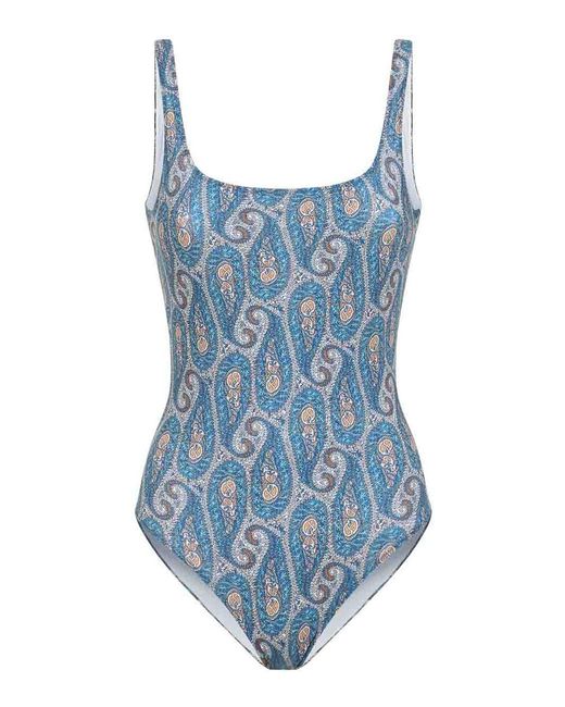 Etro Blue Backless One-Piece
