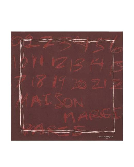 Maison Margiela Purple Square Silk Scarf