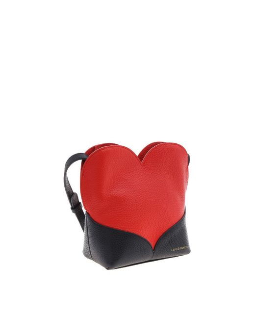 Lulu Guinness Red Harriet Bag In Black And