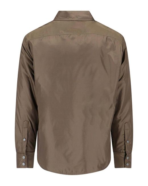 Aspesi Brown Nylon Shirt Jacket for men
