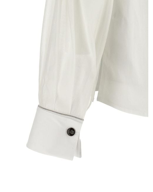 Peserico White Stretch Cotton Shirt
