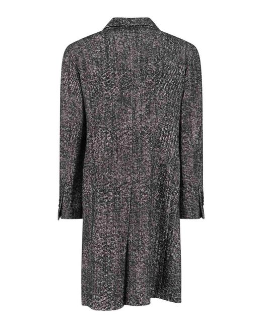Tagliatore Gray Double-Breasted Coat for men
