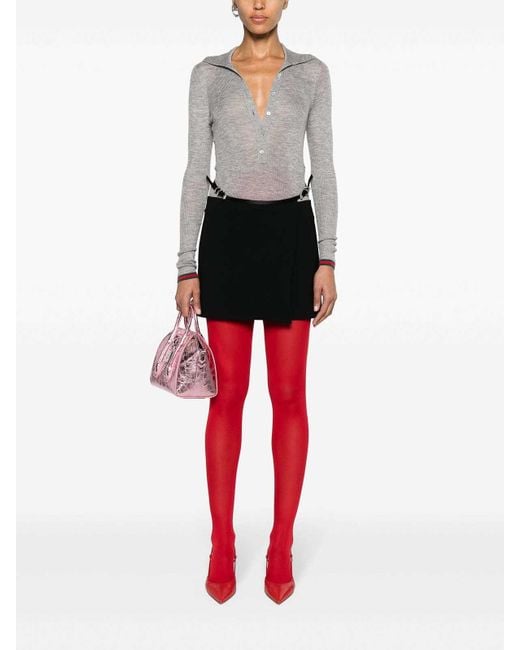 Givenchy Black Belted Wrap Skirt