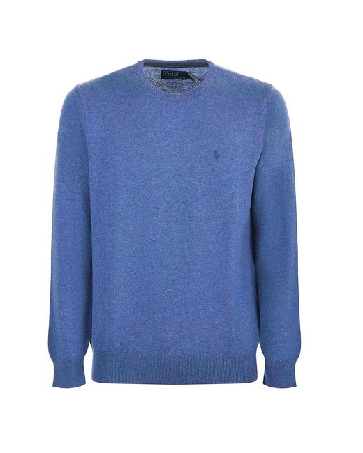 Polo Ralph Lauren Wool Sweater In Blue For Men Lyst polo-ralph-lauren-wool-sweater-in-blue-for-men-lyst