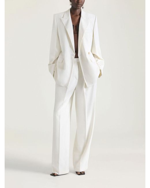 Givenchy White Double Breasted Tailored Jacket