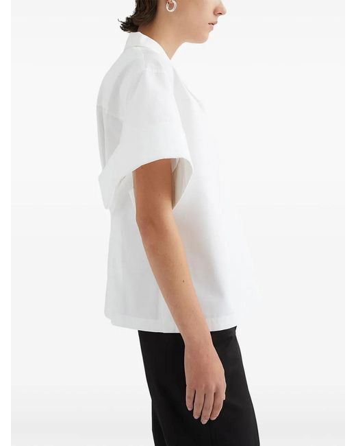 Jil Sander White Short-Sleeve Plain Shirt