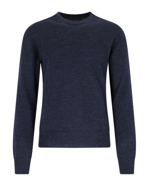 Maison Margiela Blue Wool Sweater for men