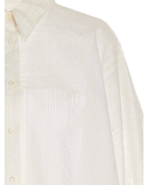 Brunello Cucinelli White Monile Texture Shirt