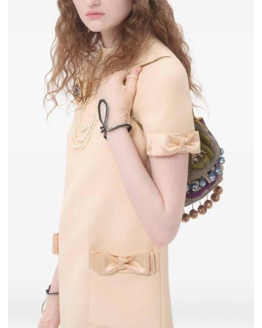 Valentino Garavani Natural Crepe Couture Minidress
