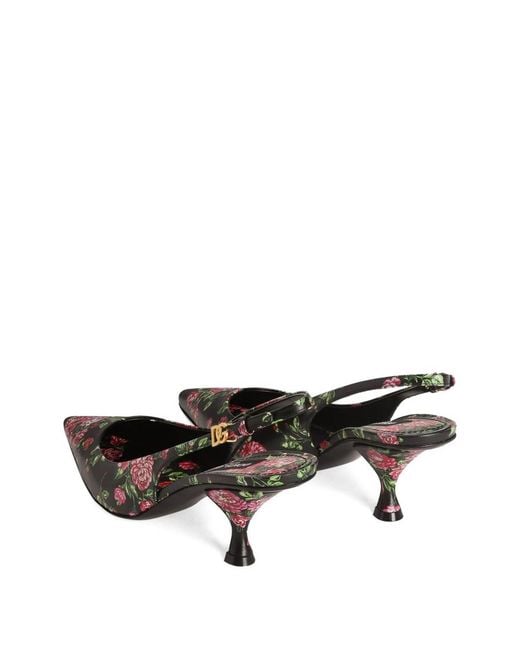 Dolce & Gabbana Black Lollo Slingback Pumps