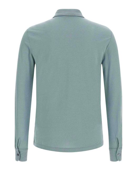 Zanone Green Ice Cotton Polo Shirt for men