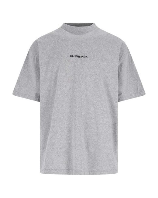 Balenciaga Gray T-Shirt Oversize for men