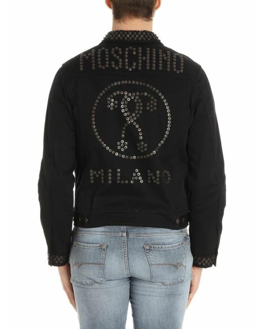 Moschino Black Jacket With Applied Buttons for men