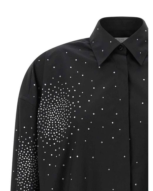 GIUSEPPE DI MORABITO Black Rhinestone Shirt